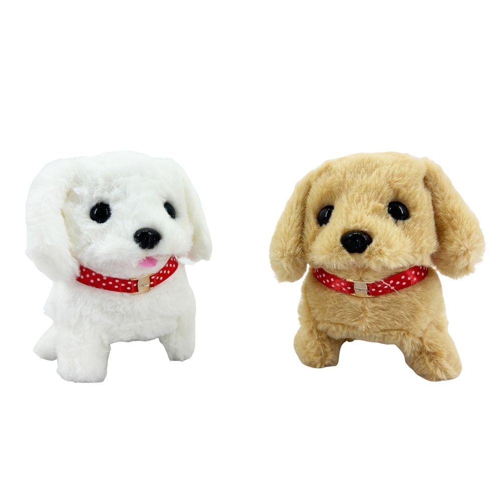 Galaxy Toys - Electronic Walking Plush Dog - Color May Vary - 1 Pc