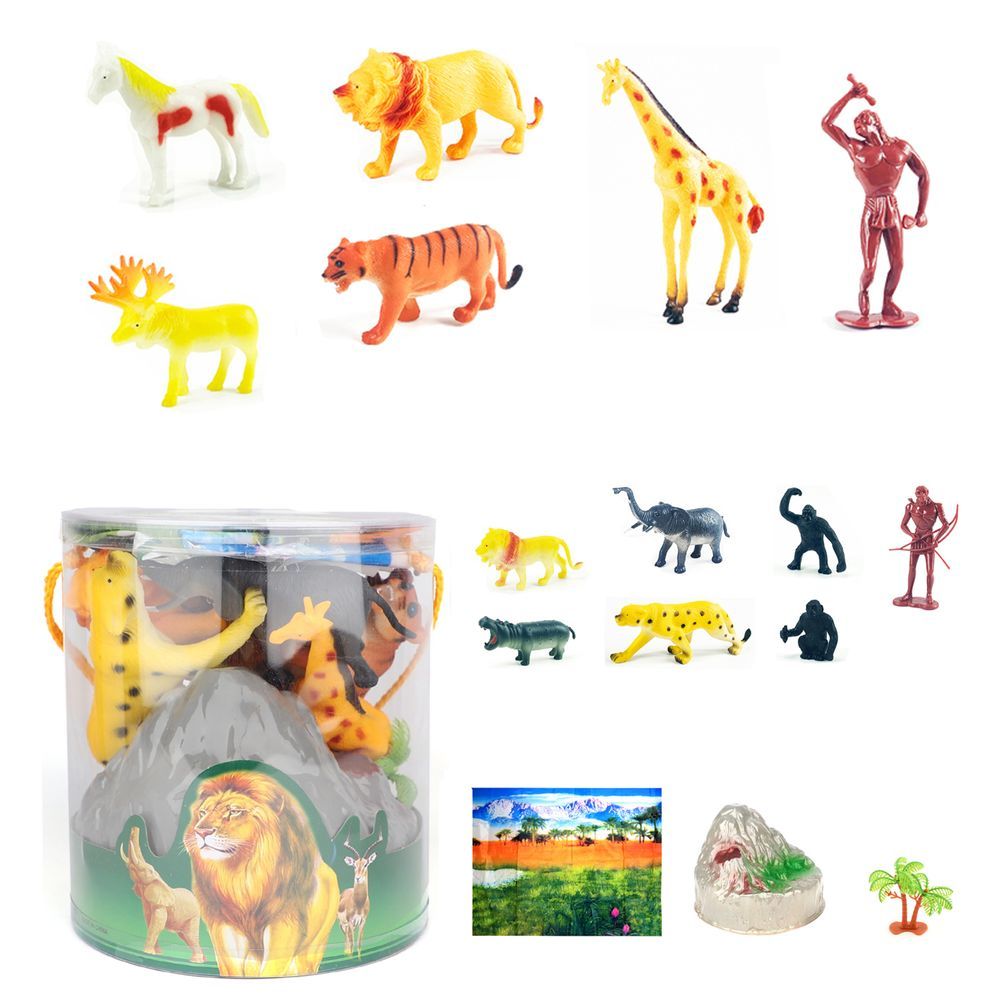 Galaxy Toys - Wildlife Safari Adventure Set - 17 Pcs