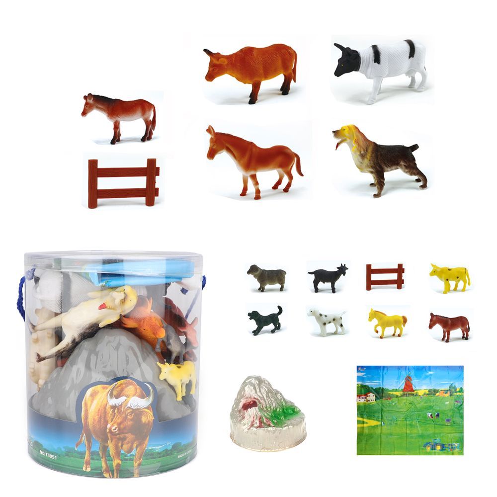 Galaxy Toys - Farmyard Friends Animal Set - 20 Pcs