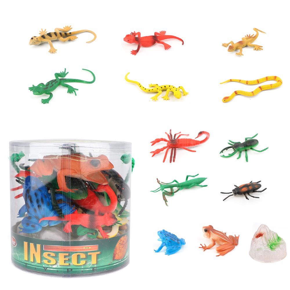 Galaxy Toys - Creepy Crawly Insect And Reptile Set - 12 Pcs