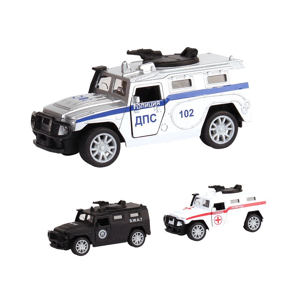 Galaxy Toys - 1/32 Army SWAT Pull Back Die-Cast Car - 10-15 cm - Color May Vary - 1 Pc