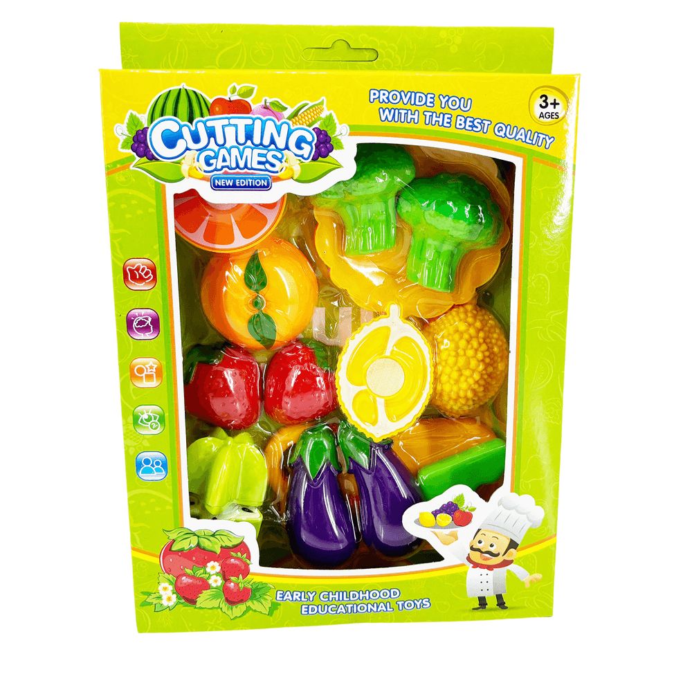 Galaxy Toys - Cutting Games Cutting Fruit And Vegetable Playset - 15 Pcs