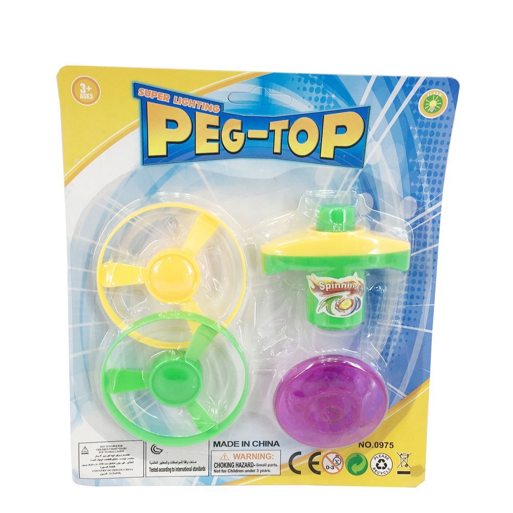 Galaxy Toys - Super Lighting Peg-Top Toy Set - 4 Pcs