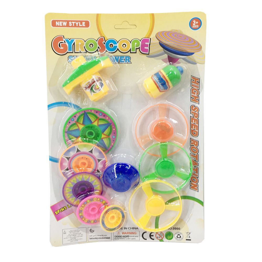 Galaxy Toys - Gyroscope Super Power Spinning Top Toy Set - 11 Pcs