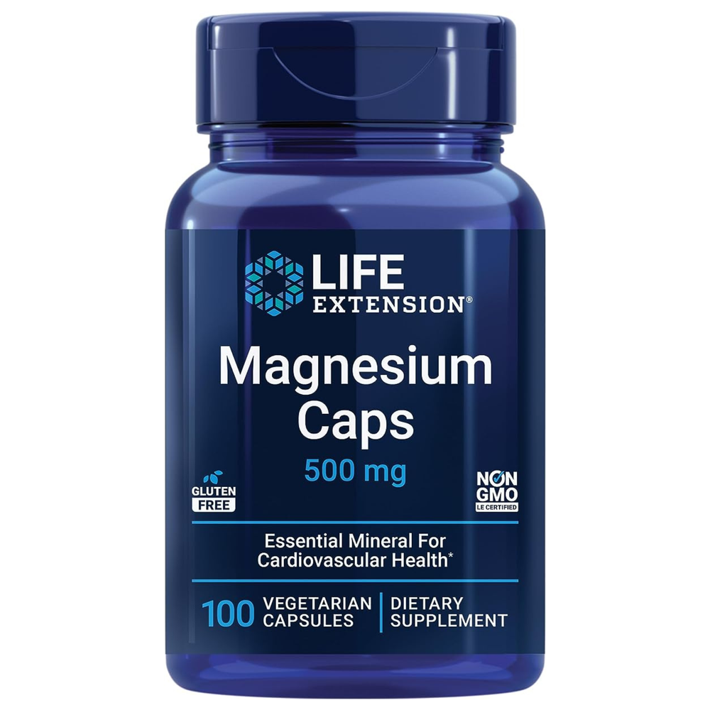 LIFE EXTENSION - Magnesium Caps - 500mg - 100 Vegetarian Capsules