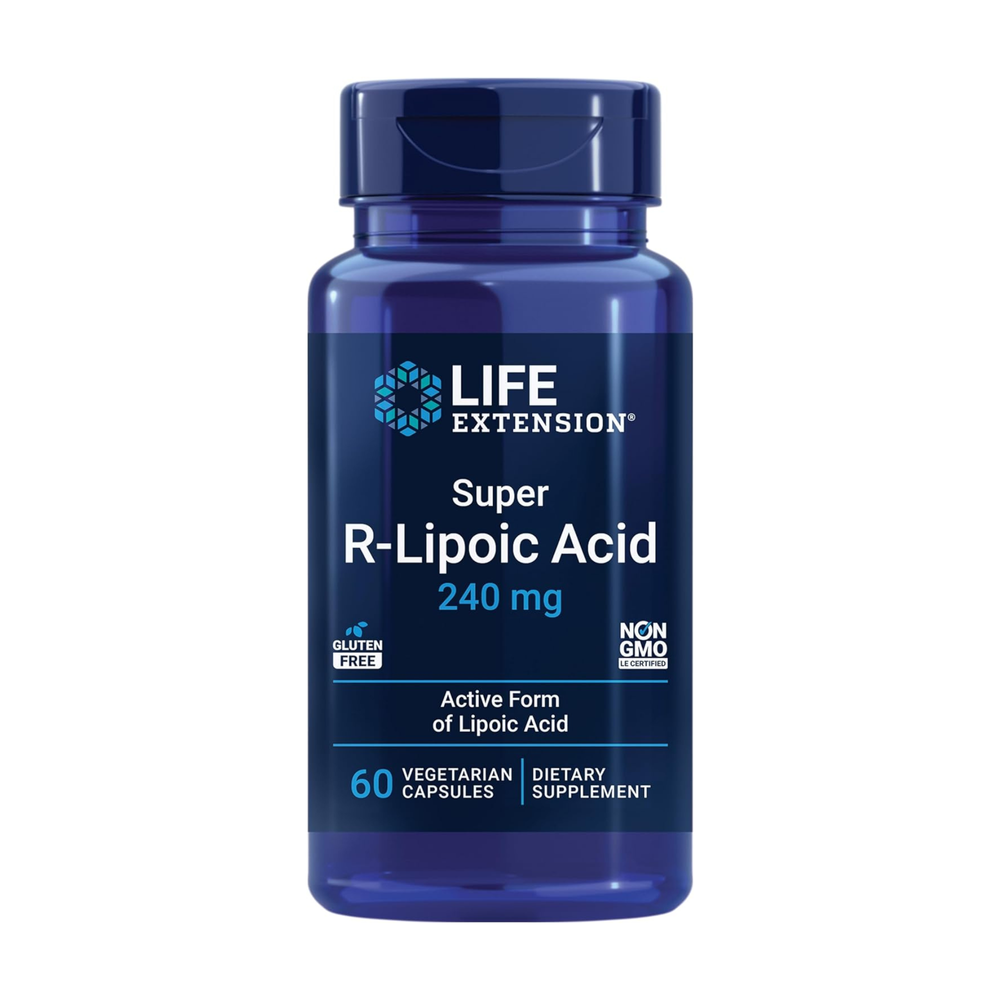 LIFE EXTENSION - Super R-Lipoic Acid - 240mg - 60 Vegetarian Capsules