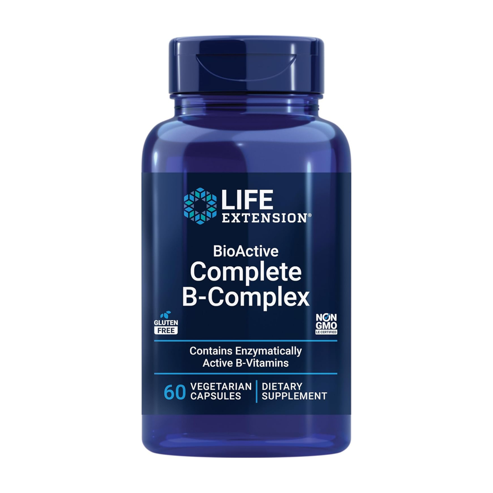 LIFE EXTENSION - Bioactive Complete B-complex - 60 Vegetarian Capsules