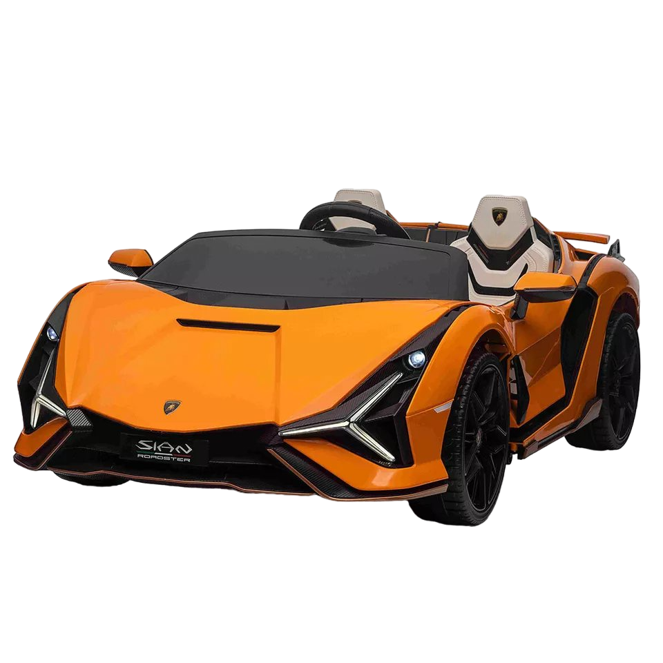 Lamborghini - Sian Two Seater Ride On Electric Car - Orange - 12V