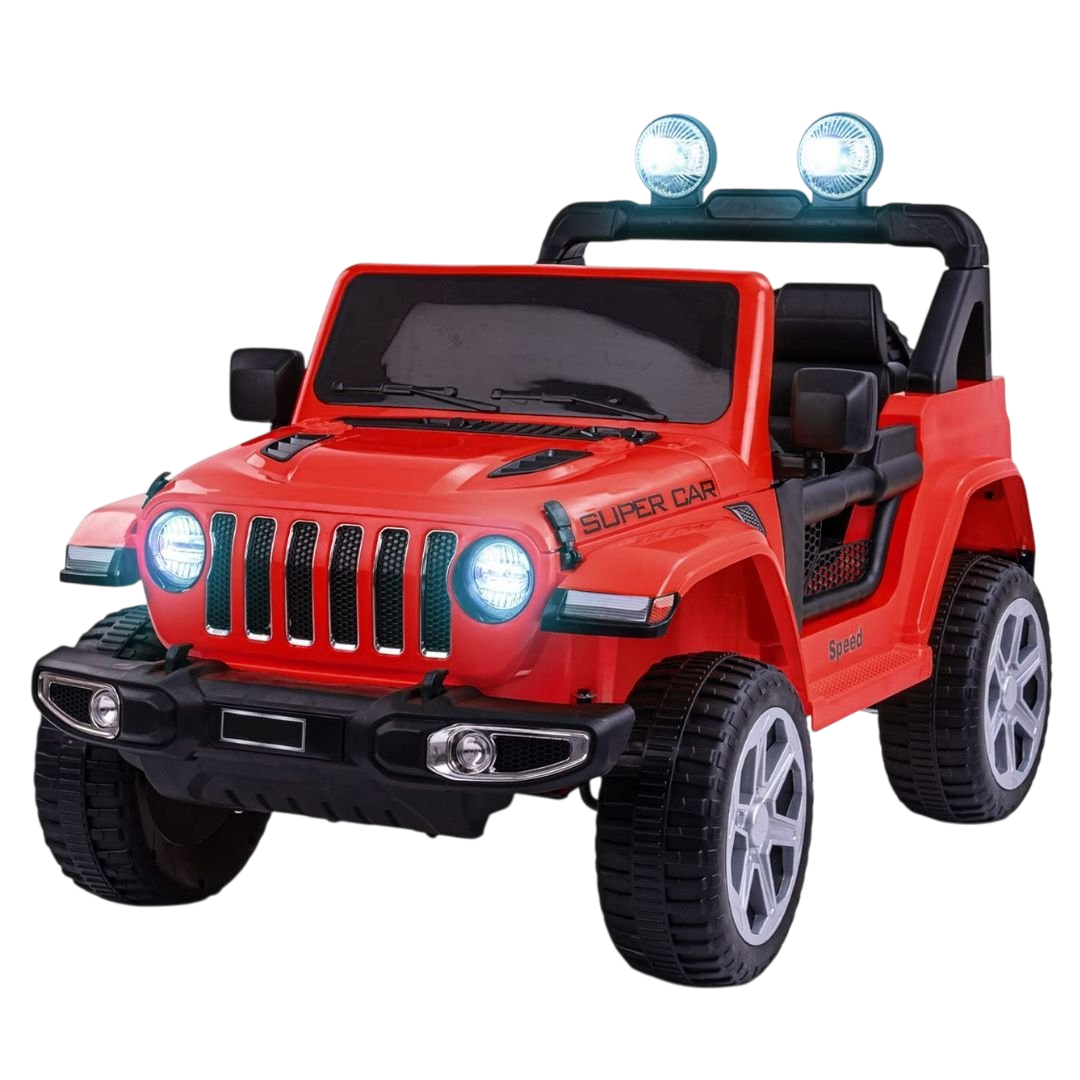 Amsham - Battery Operated Kids Electric Jeep 12V - Red