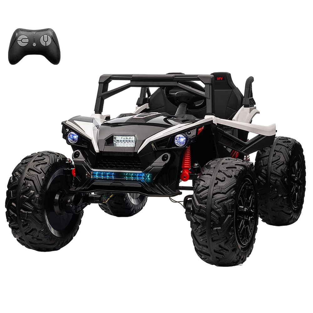 Amsham - Big Toy Car Kids 4X4 Buggy UTV Ride On Car 24v - White