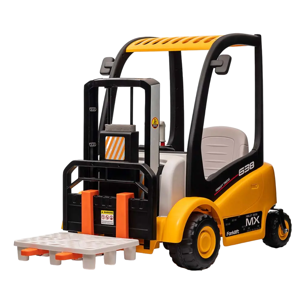 Amsham - Kids Electric Forklift Trucks Construction Ride On Vehicles 12V - Yellow