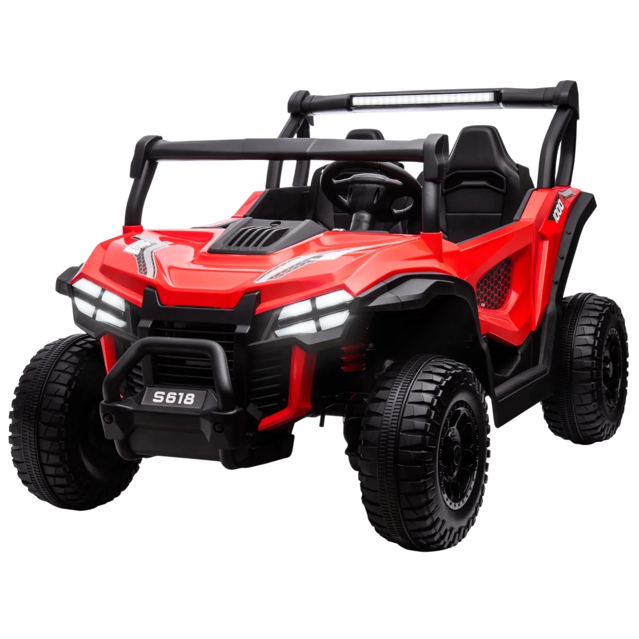 Amsham - 2 Seater Kids UTV Electric Ride On Jeep - Red - 24V