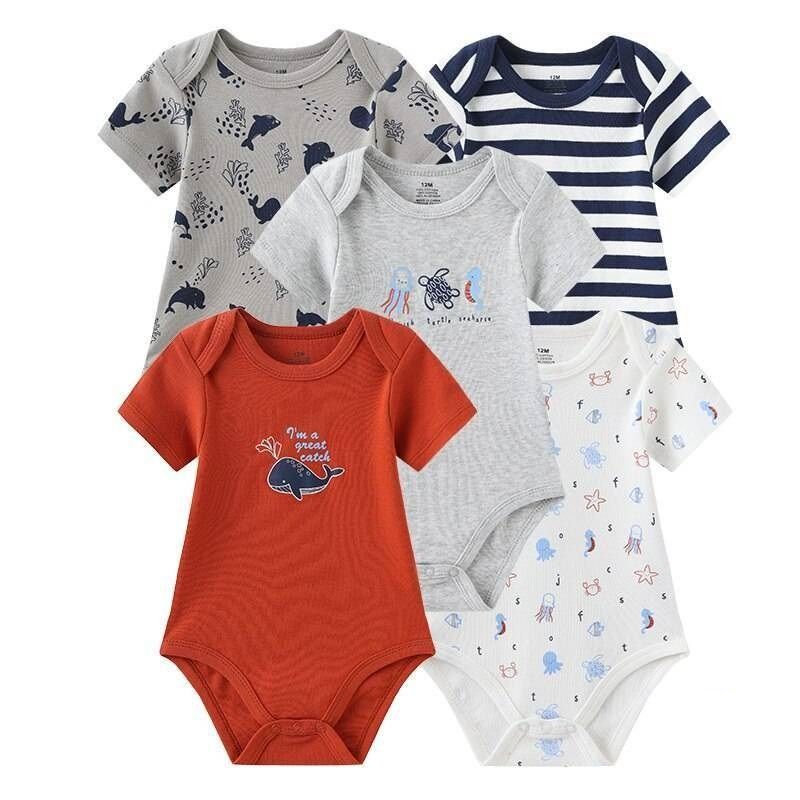 Matching Family Outfits - 5pc-Set - Cotton Baby Romper_3M