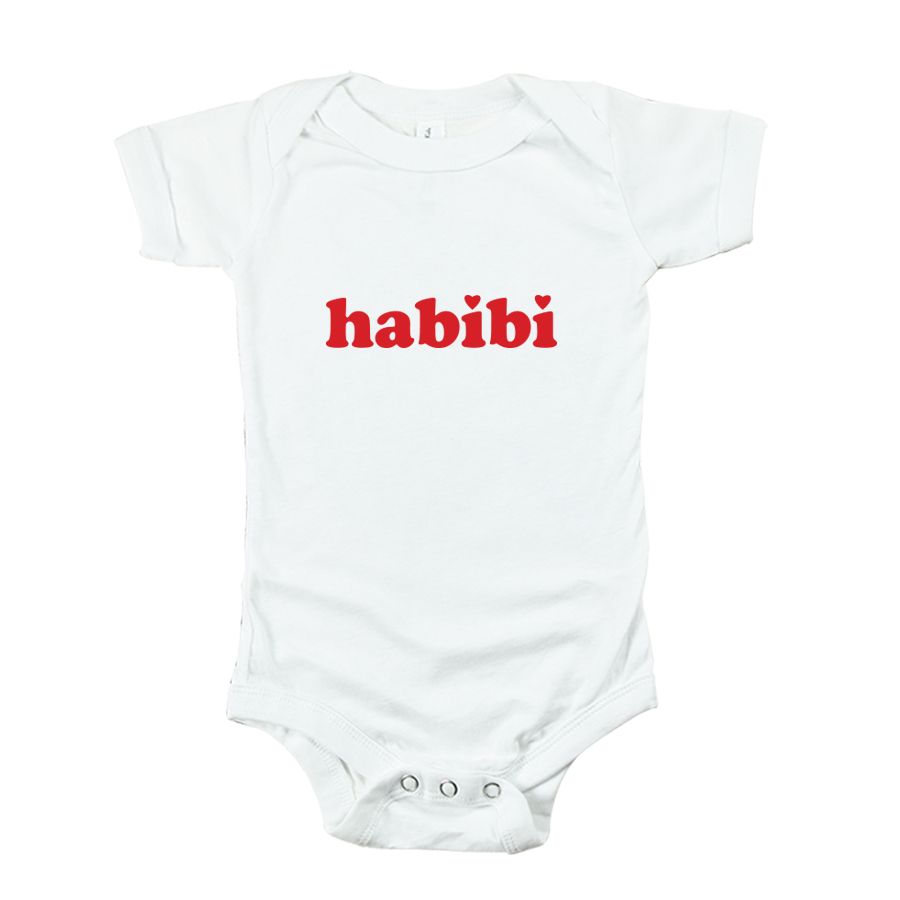 Matching Family Outfits - Habibi Baby Romper - White