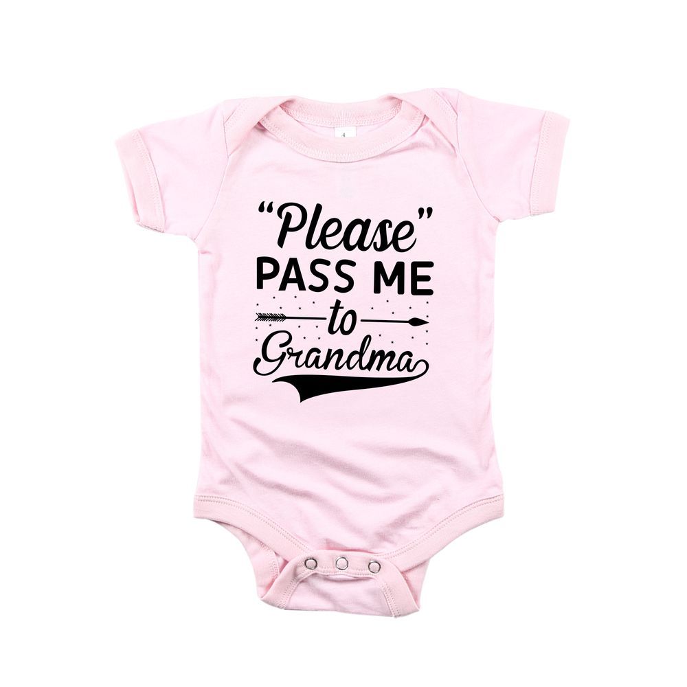 Matching Family Outfits - Pass Me To Grandma Baby Rompers - Pink