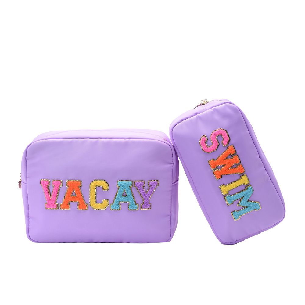 The Happy Tribe - Vacay And Swim Pouch - Lilac - 2 Pcs