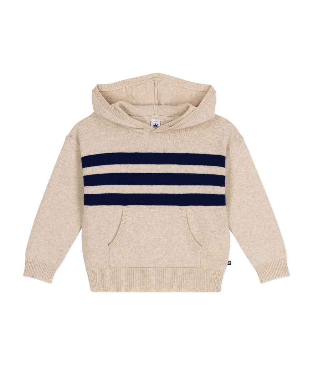 Petit Bateau - Pull A Capuche - Avalanche/Medieval White