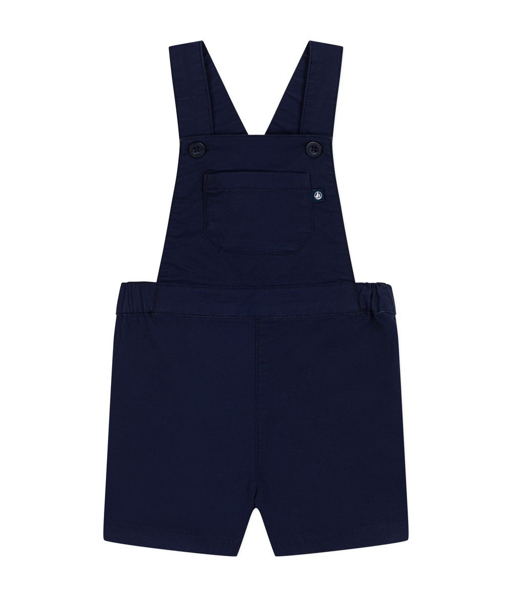 Petit Bateau - Babies' Serge Dungaree Shorts - Medieval Blue