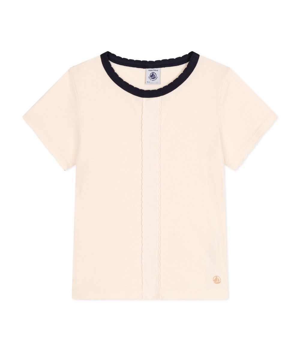 PETIT BATEAU - Girls' Tee Shirts Shortsleeve - Beige