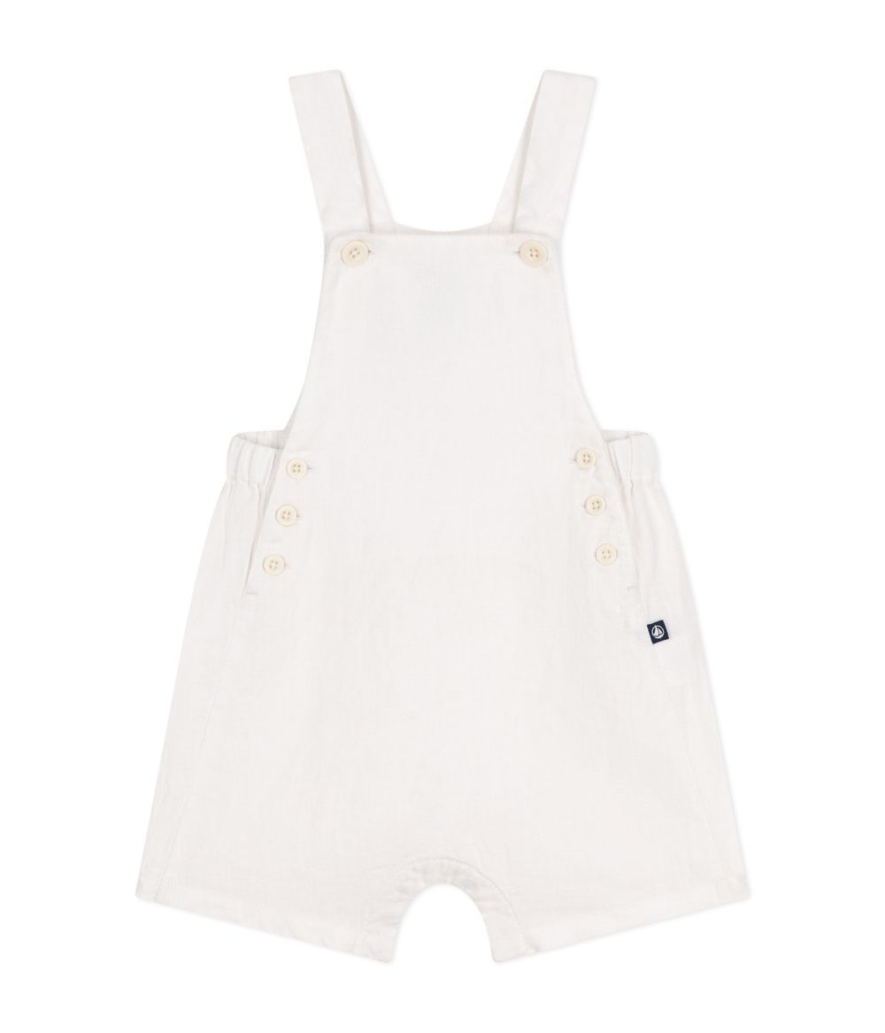 Petit Bateau - Babies' Short Linen Dungarees