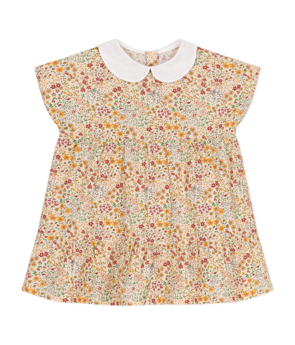 Petit Bateau - Babies' Short-Sleeved Poplin Dress - Multicolor