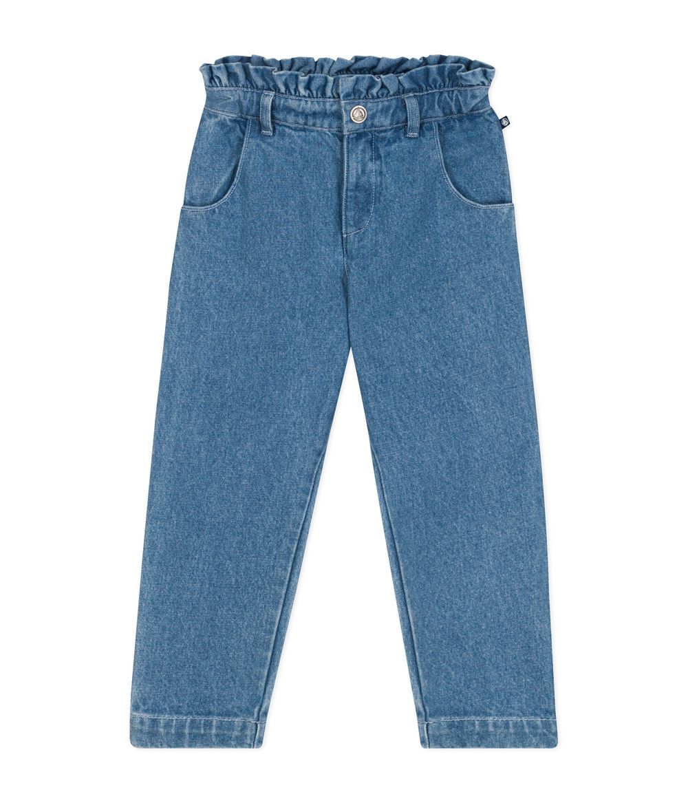 PETIT BATEAU - Girls' Trousers - Ultra Bleach Blue