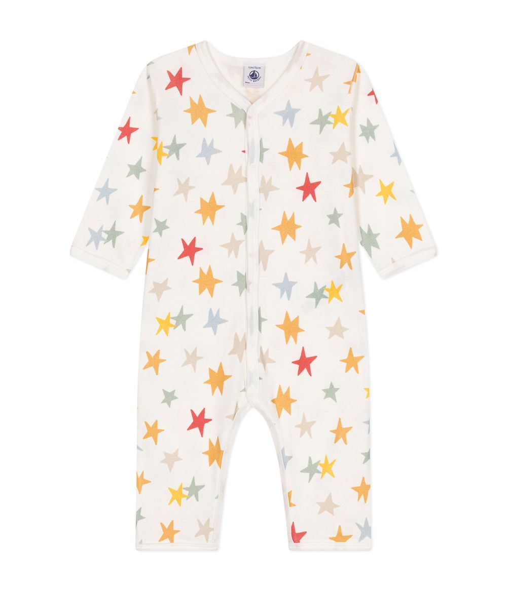 Petit Bateau - Babies' Christmas Print Footless Cotton Pyjamas