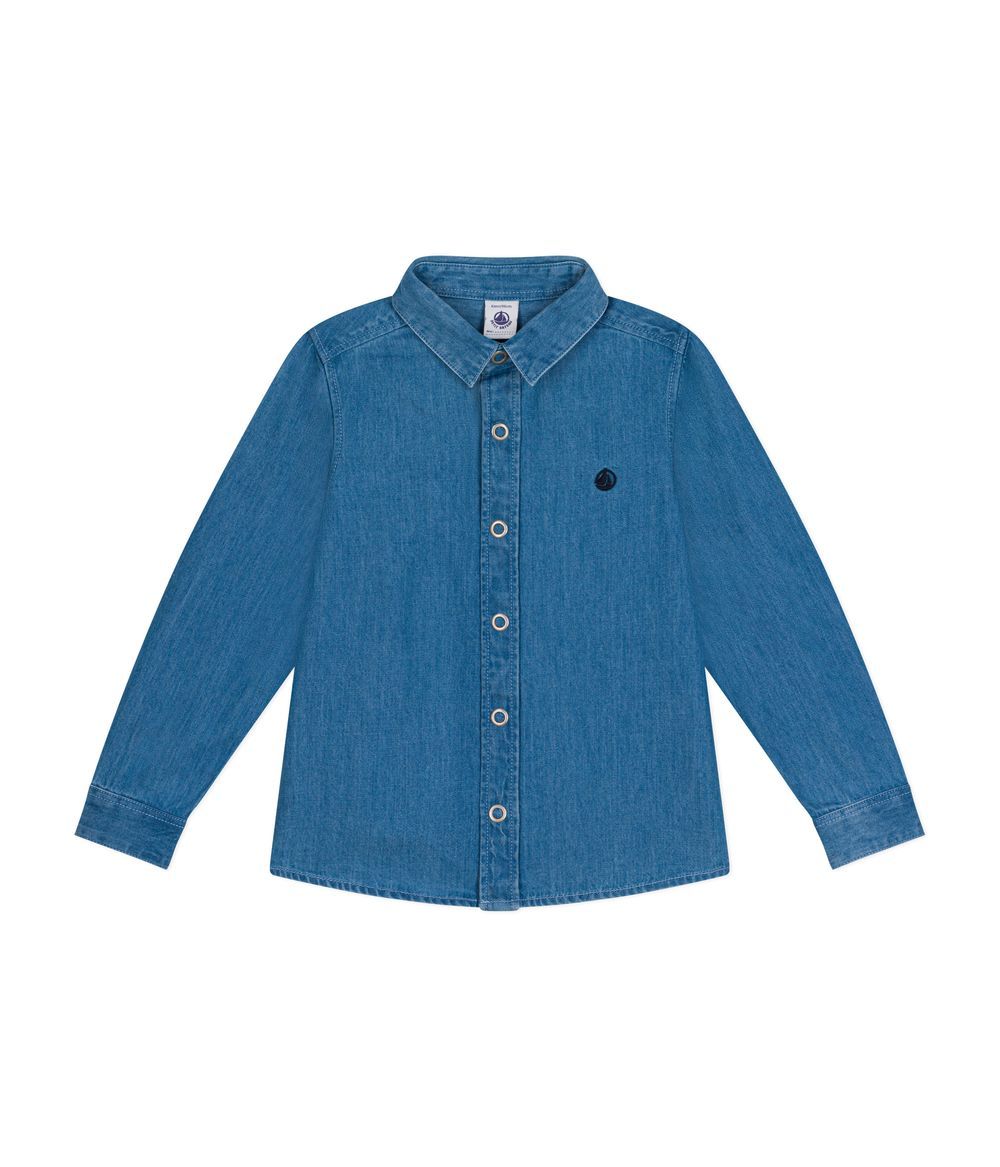 Petit Bateau - Chemise - Denim Clair Blue