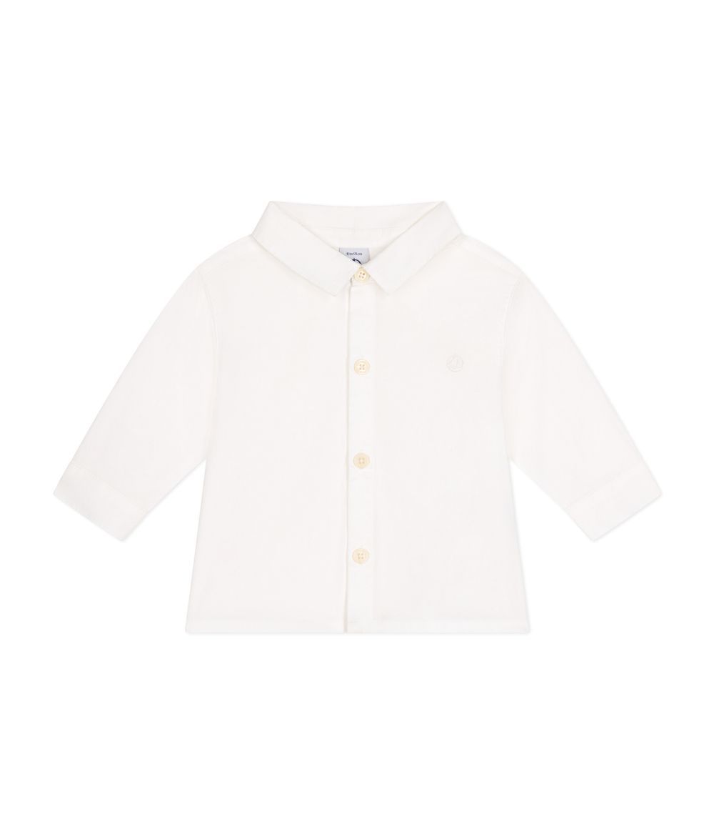 Petit Bateau - Babies' Poplin Shirt - Ecume White