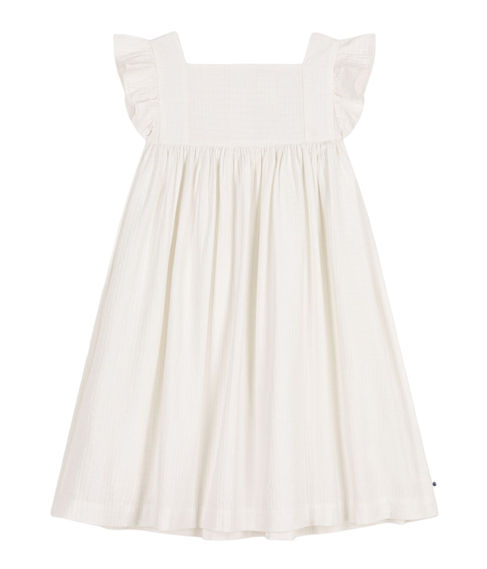 Petit Bateau - Girls' Sleeveless Textured Cotton Dress