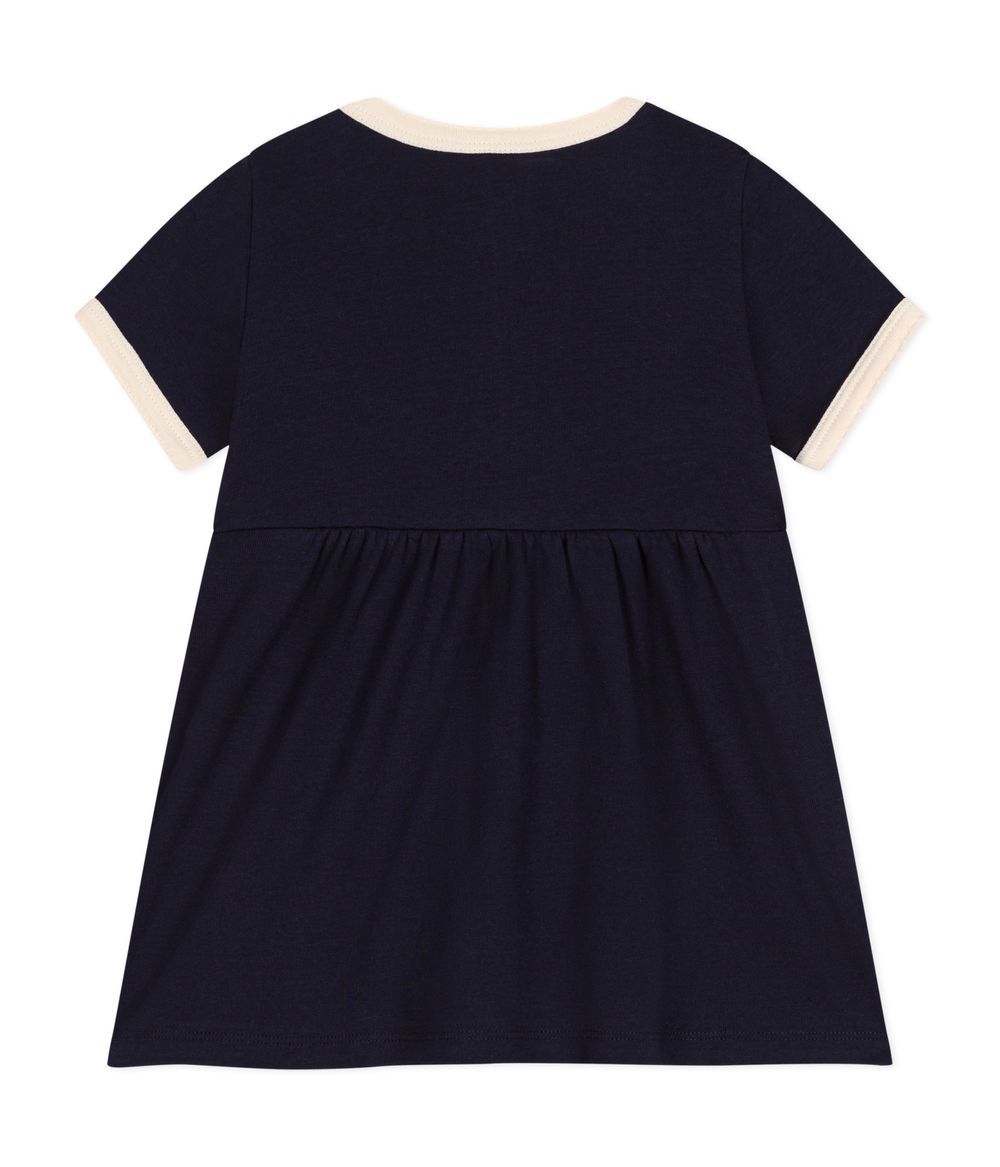 Petit Bateau - Babies' Cotton Short-Sleeved Dress - Smoking Blue