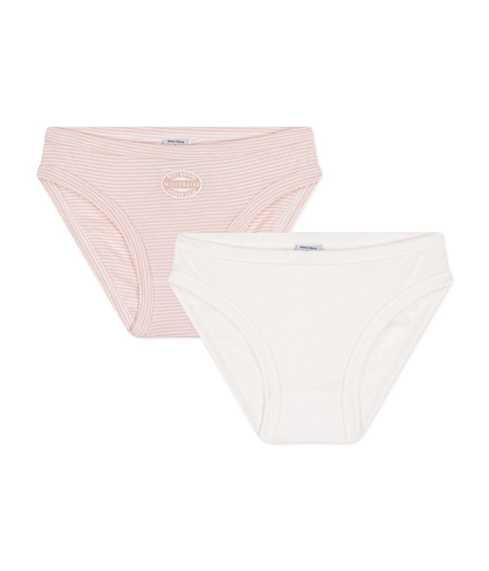 PETIT BATEAU - Children's Cotton Knickers Pack Of 2 - Set 1