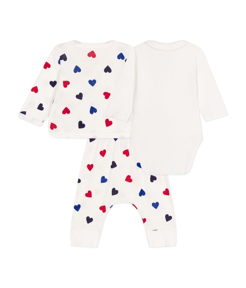 Petit Bateau - Babies' Cotton 3pc Outfit - White