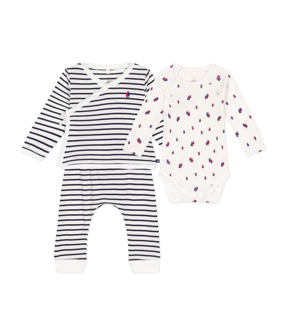 Petit Bateau - Babies' Three-Piece Cotton Outfit