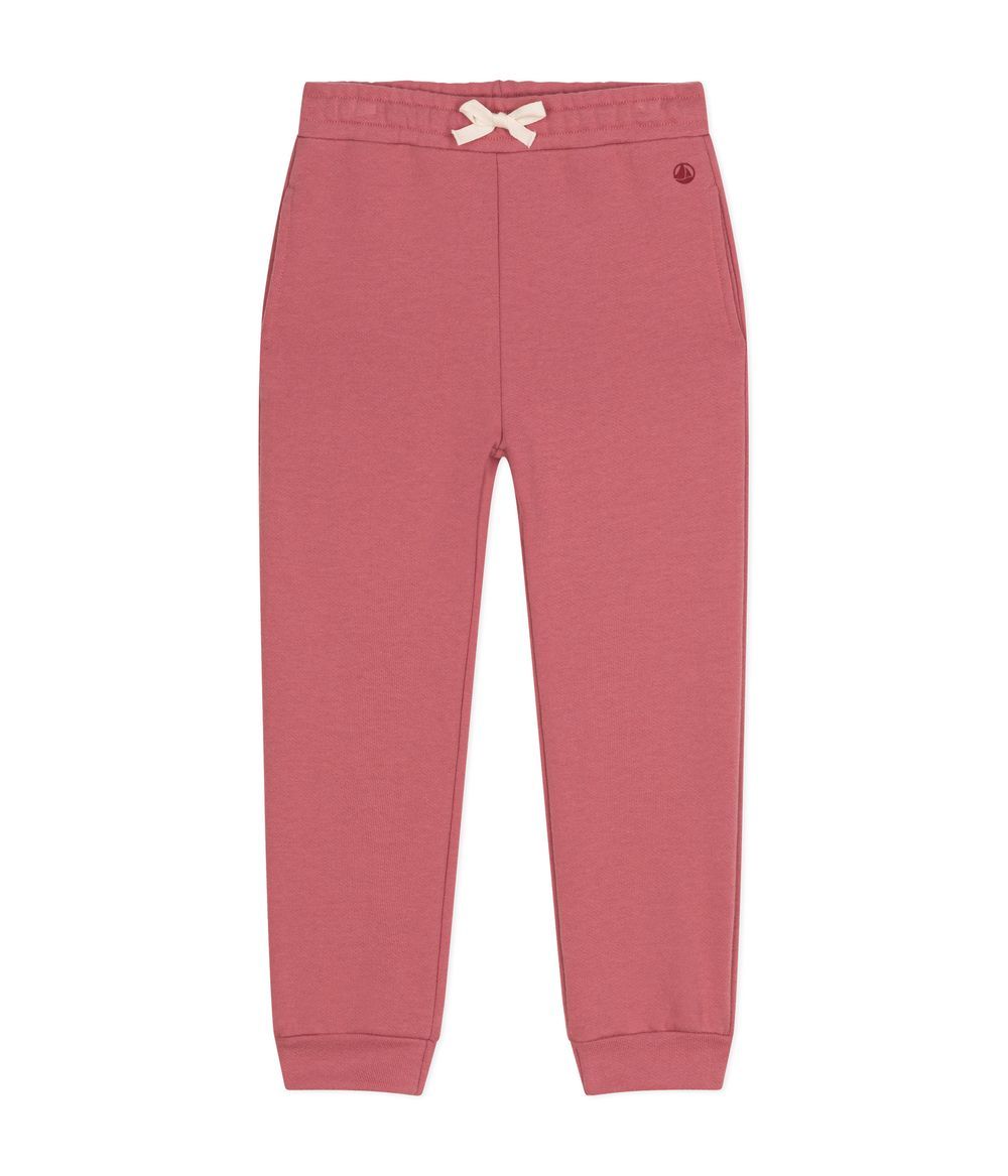 PETIT BATEAU - Girls' Fleece Jogging Bottoms - Rosewood Pink