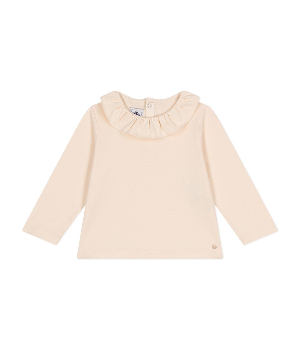 Petit Bateau - Babies' Long-Sleeved Jersey Blouse - Avalanche White