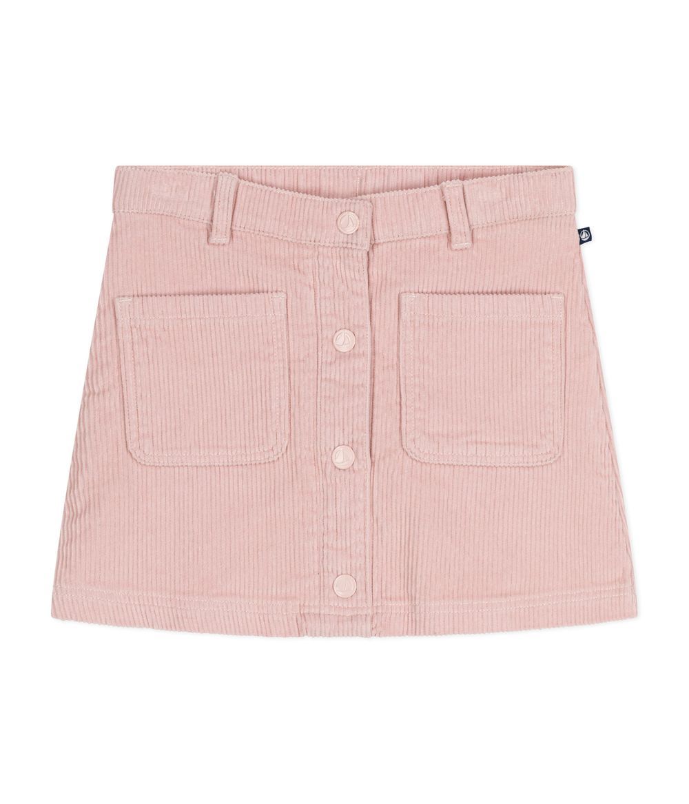 Petit Bateau - Girls Velour Skirt - Saline Pink