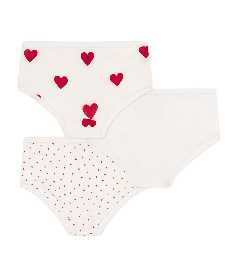 Petit Bateau - 3pc-Set - Girls High Waist Cotton Knickers - White