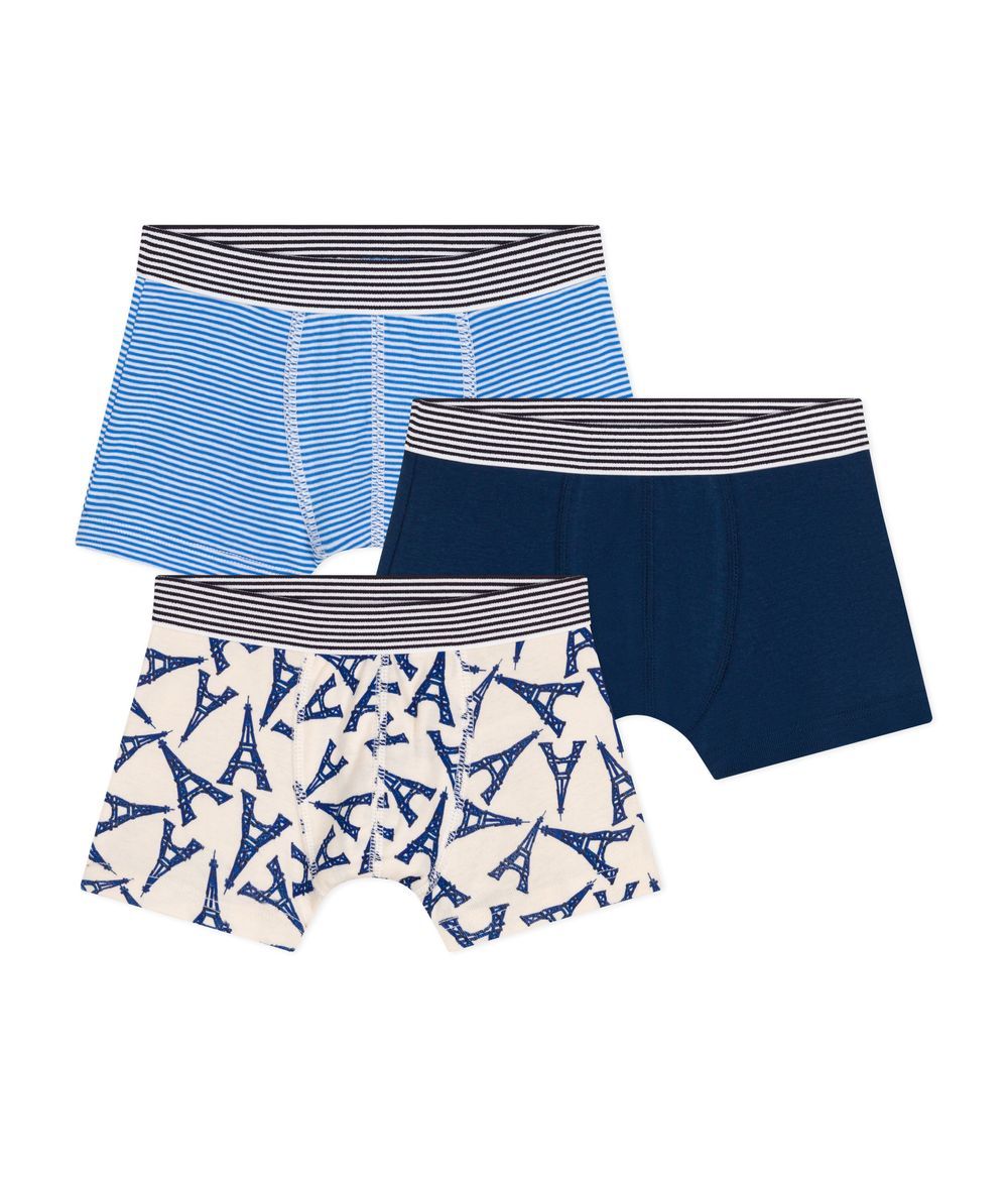 Petit Bateau - Cotton Boxers - Paris-Themed - 3 Pcs