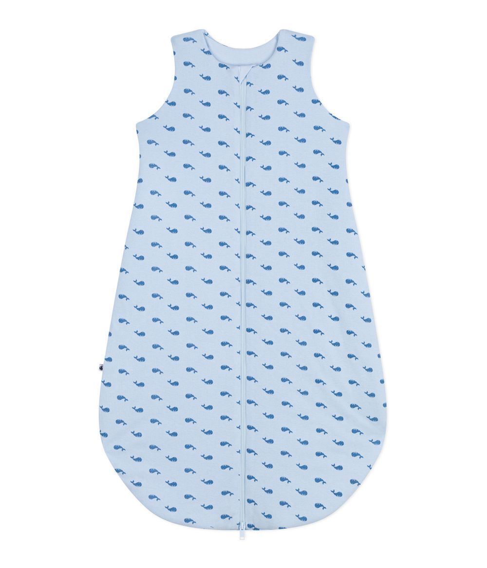 Petit Bateau - Boy's Whale Printed Sleeping Bag 2 Tog - Toudou Blue/Alaska