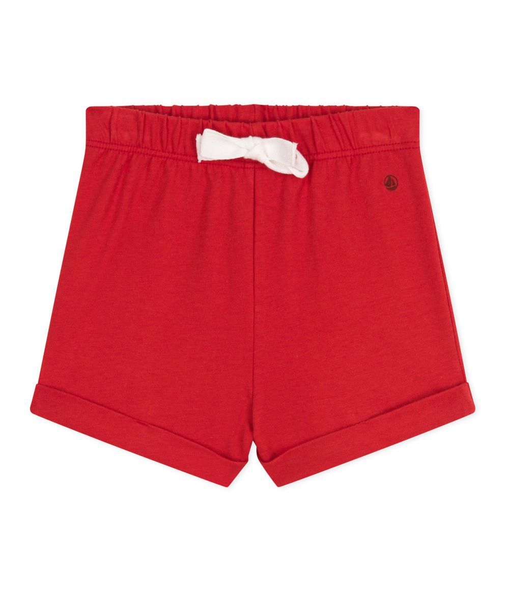 Petit Bateau - Babies Plain Cotton Shorts - Red