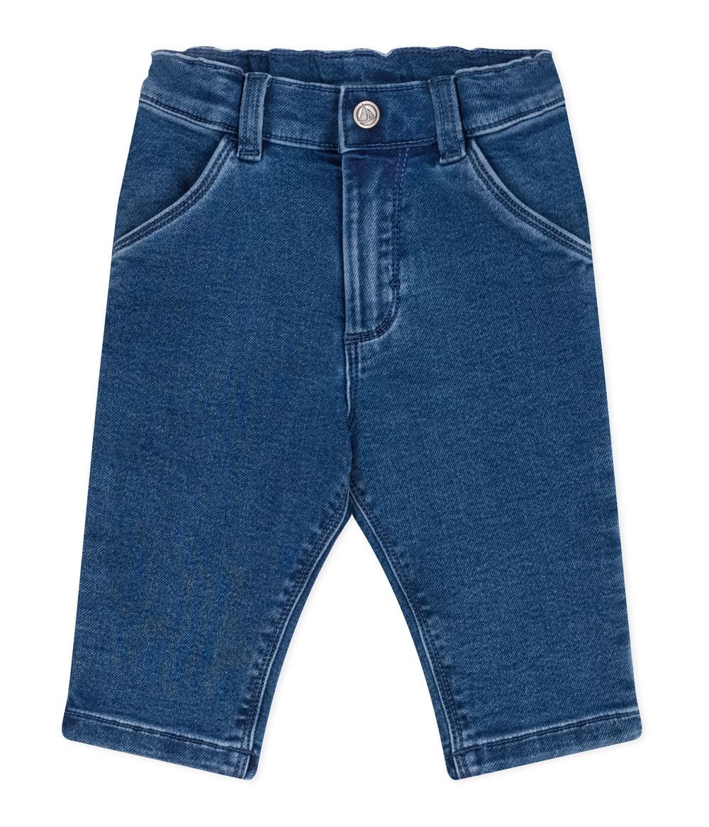 Petit Bateau - Denim Baby Trousers - Bleu Delave Blue