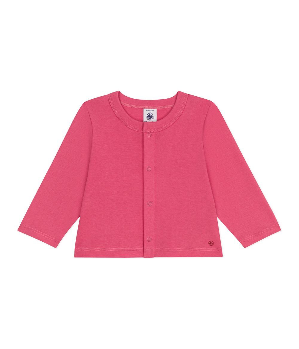 Petit Bateau - Girl's Solid Cotton Cardigan - Peonia Pink