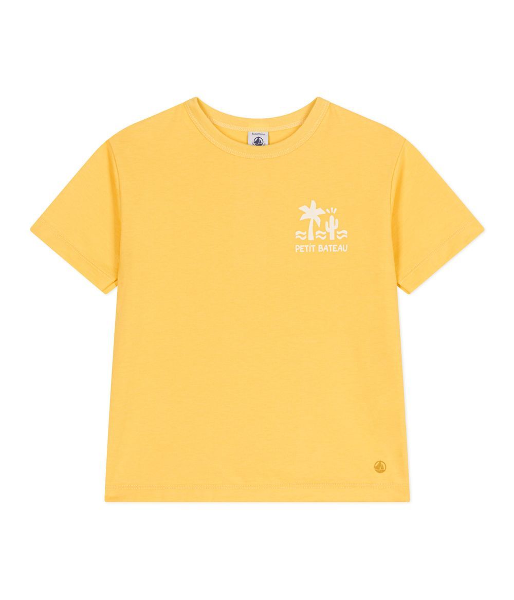 Petit Bateau - Children's Printed Short-Sleeved Cotton T-Shirt - Yellow