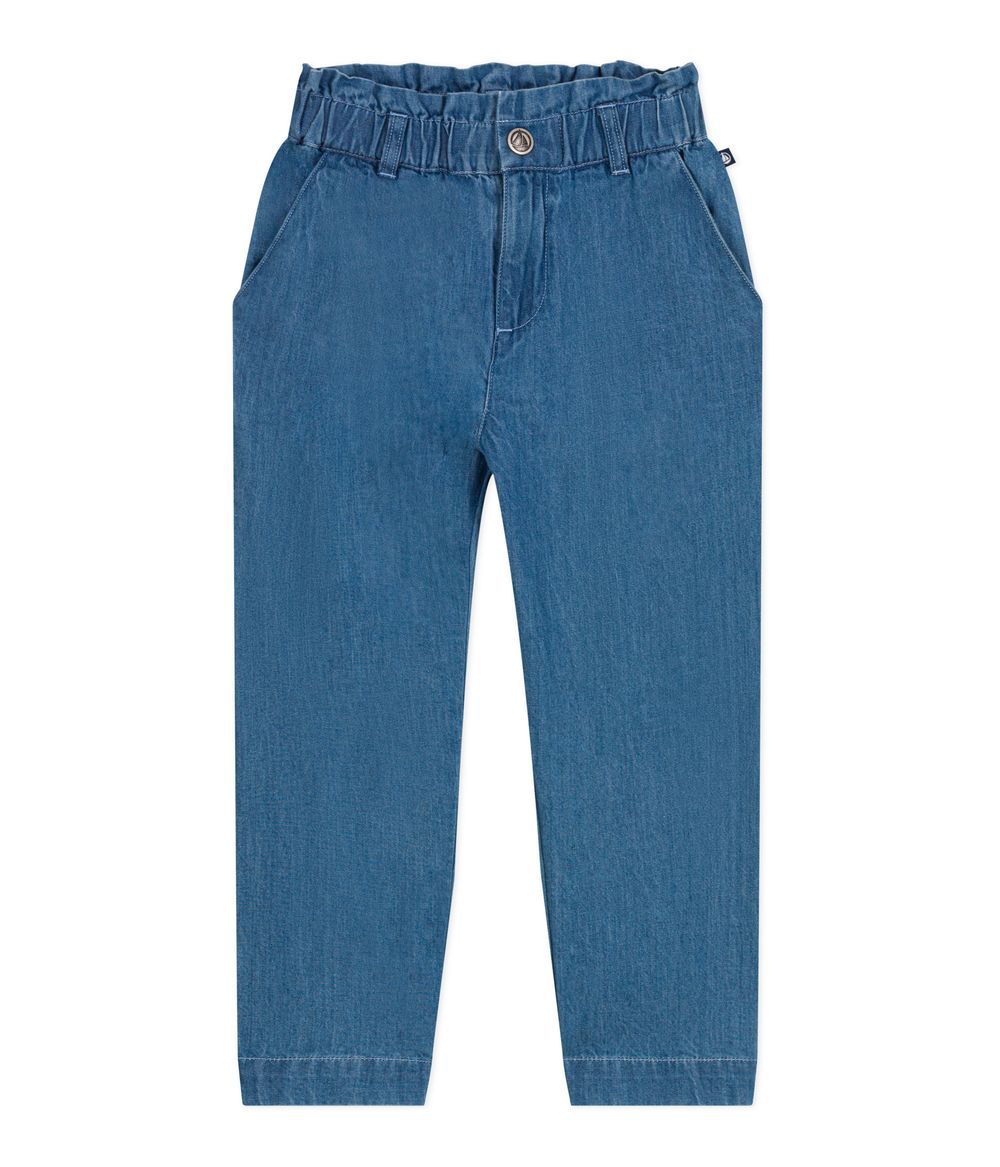 Petit Bateau - Girl's Denim Trousers - Clair Blue