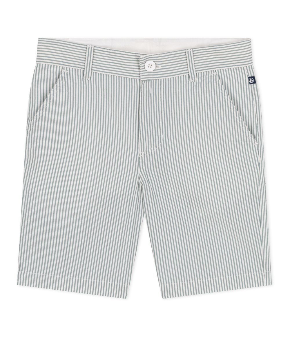 Petit Bateau - Children's Striped Cotton Bermuda Shorts