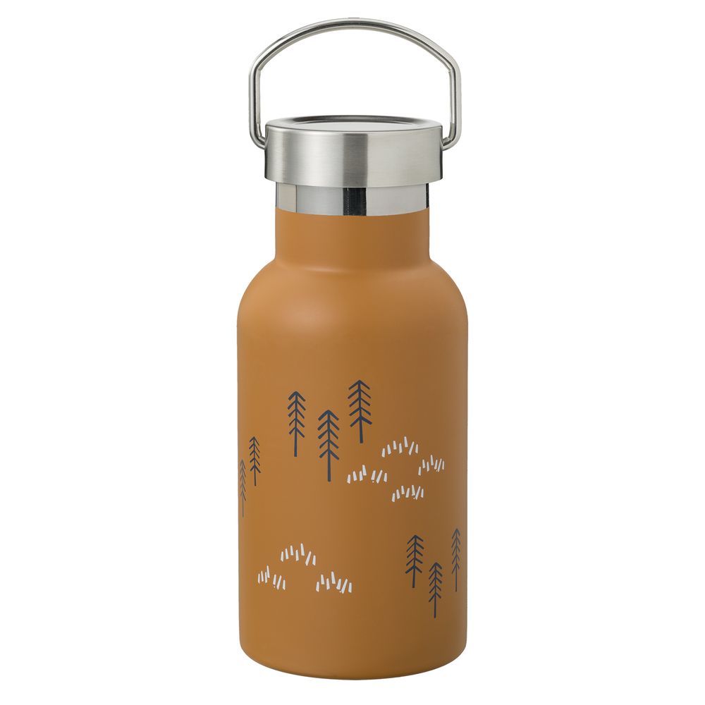 Fresk - Insulated Water Bottle With 2 Lids - Woods Spruce - Yellow - 350ml