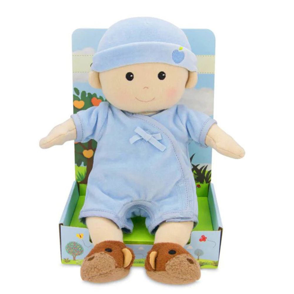 Apple Park - Baby Boy Doll - Blue - 33cm