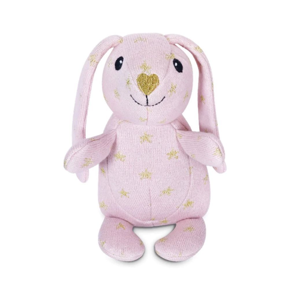 Apple Park - Knit Patterned Bunny - Sparkle - Pink - 23cm