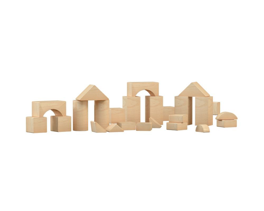 Edu Fun - Basic Wooden Building Blocks - 25pcs